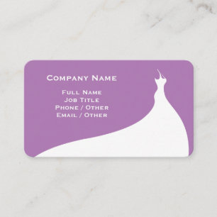 Elegant Lavender Wedding Dress Business Card