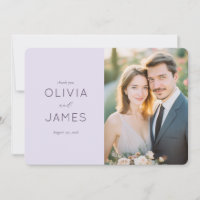 Elegant Lavender Wedding Gratitude