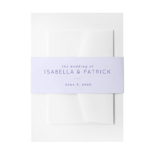 Elegant Lavender Wedding Invitation Belly Band