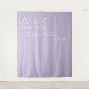 Elegant Lavender Wedding Photobooth Backdrop Tapestry