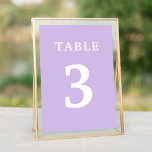 Elegant Lavender Wedding Table Number<br><div class="desc">Elegant lavender wedding table numbers. Personalise the number and add as many tables as you need. For more matching products please be sure to check our collections.</div>