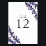 Elegant Lavender Wedding Table Number Card<br><div class="desc">Matching wedding collection in the Little Bayleigh Store!</div>