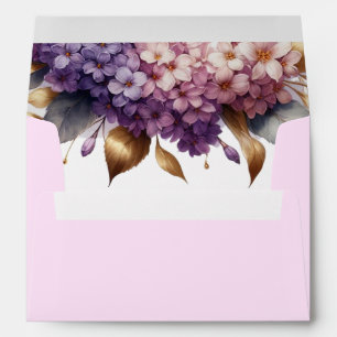 Elegant Lavender wildflower Custom Envelope