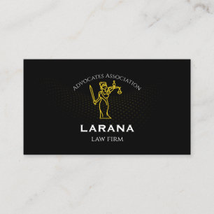 Elegant Law & Justice Business Card   Attorney