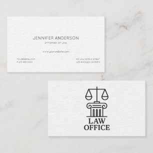 Elegant Law Office Logo Attorney & Legal Business Card