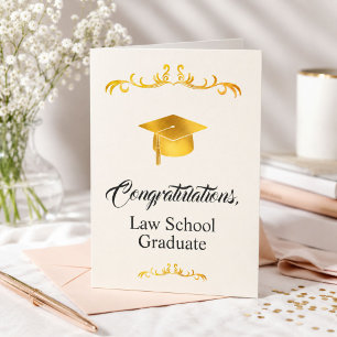 Elegant Law School Graduate congratulations Card