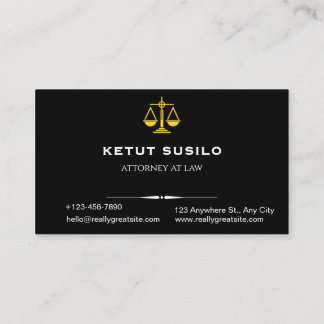 Elegant Lawyer Business Card | Attorney & Legal 