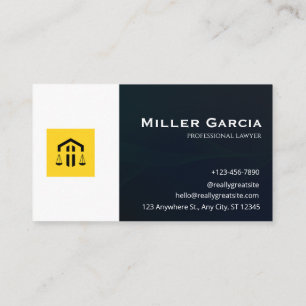 Elegant Lawyer Business Card   Attorney & Legal 