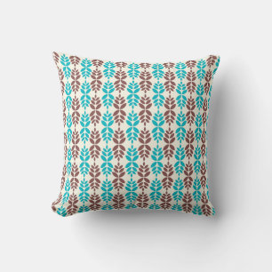 Elegant Leaf Bliss Seamless Pattern Throw Pillow