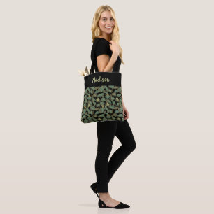 Elegant Leaf Design Botanical Tote Bag
