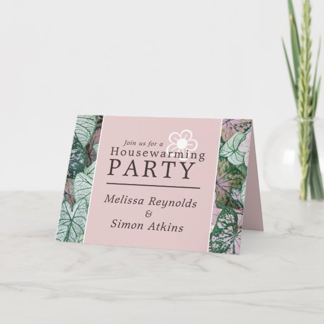 Elegant Leaf, Housewarming Party Invite (Front)
