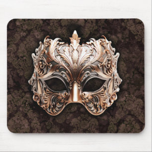 Elegant Leaf-Like Details Mask Mouse Pad