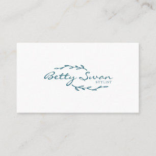 Elegant Leaf Logo Business Card
