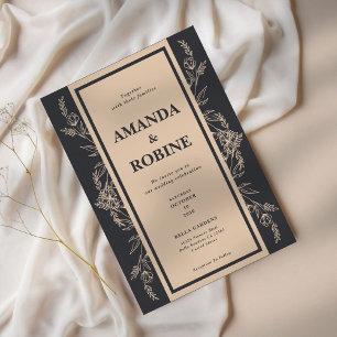 Elegant Leaf Wedding Invitation