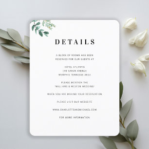 Elegant Leafy Details RSVP Card