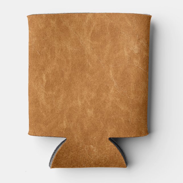 Elegant Leather Background Texture Can Cooler (Front)