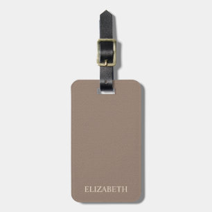 Elegant Leather Name Luggage Tag