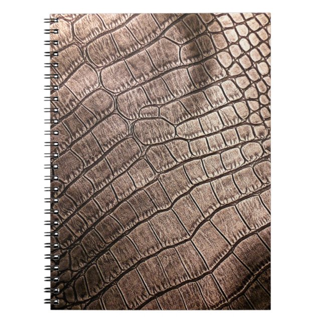 Elegant leather pattern close up. notebook (Front)