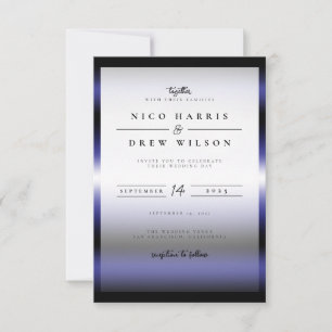 Elegant Leather Pride Wedding Invitation