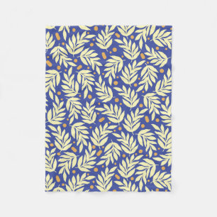 Elegant Leaves Fleece Blanket, Small 30" x 40" Blanket