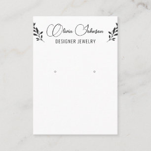 Elegant Leaves Jewellery Earring Display Business Card