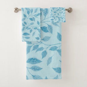 Elegant Leaves Pattern Paper Texture Background Bath Towel Set