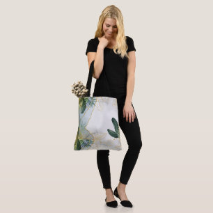 Elegant leaves tote bag