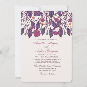 Elegant Leaves Wedding Invitations