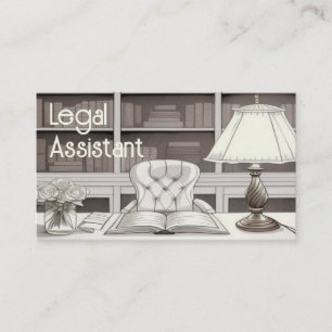 Elegant Legal Assistant Desk Business Card