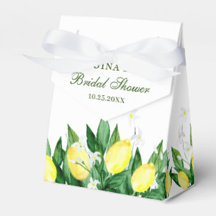 Elegant Lemon Blossom Greenery Bridal Shower Favour Box