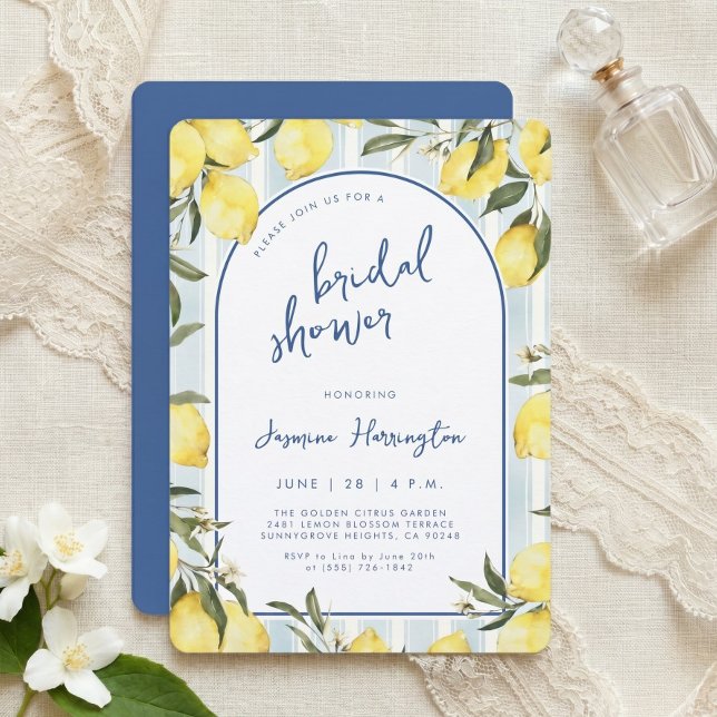 Elegant Lemon Bridal Shower Invitation (Creator Uploaded)