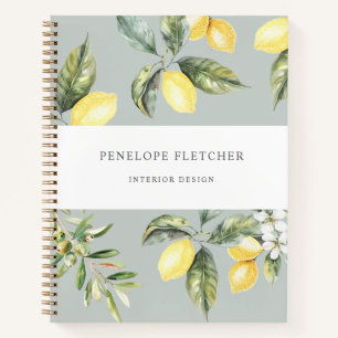 Elegant Lemon Citrus Notebook