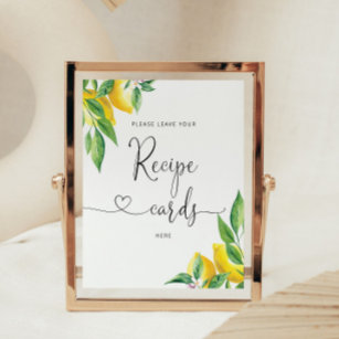 Elegant Lemon leave your recipe card here Poster