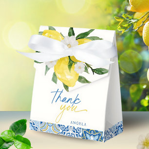 Elegant Lemon Mediterranean Baby Shower  Favour Bo Box