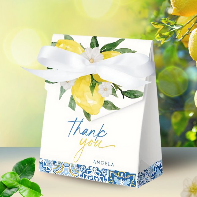 Elegant Lemon Mediterranean Baby Shower  Favour Bo Box (Creator Uploaded)