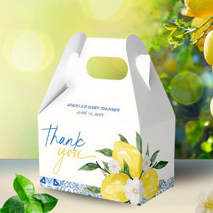 Elegant Lemon Mediterranean Baby Shower Favour Bo Box