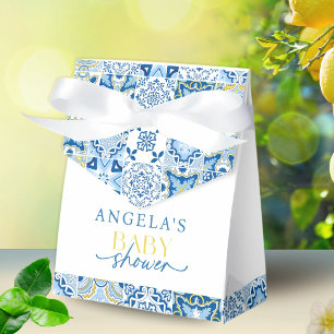 Elegant Lemon Mediterranean Baby Shower  Favour Box