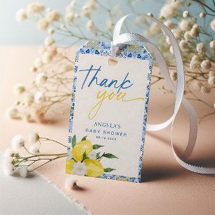 Elegant Lemon Mediterranean Baby Shower  Gift Tags