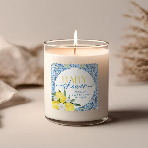 Elegant Lemon Mediterranean Baby Shower Sticker