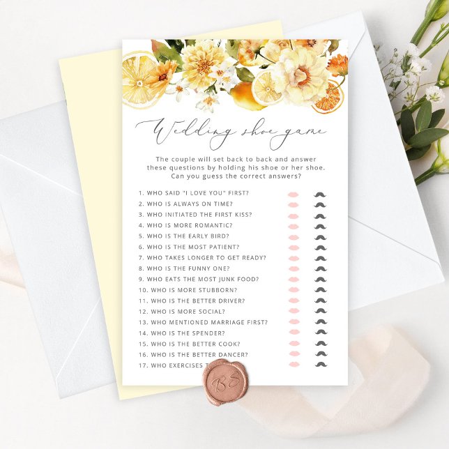 Elegant lemon The wedding shoe game (Creator Uploaded)