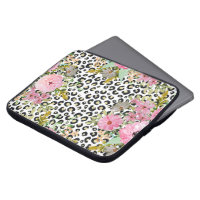 Elegant leopard print and floral design