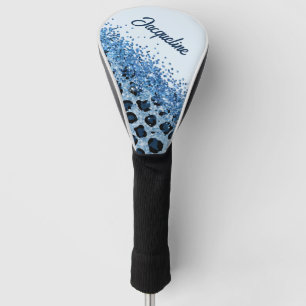 Elegant Leopard Print and Sparkly Golf Head Cover