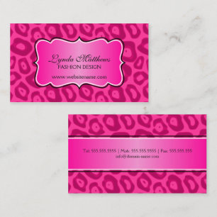 Elegant Leopard Print Business Card