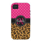 Elegant Leopard Print Pink Dots Girly Chic Custom