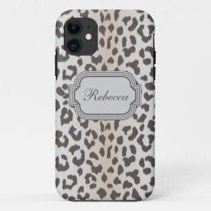 Elegant  leopard print with monogram Case-Mate iPhone case