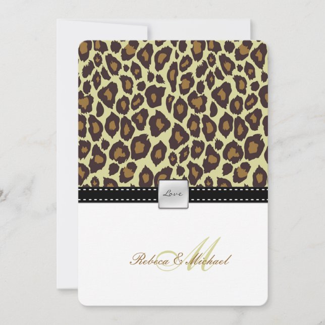 Elegant Leopard Wedding Invitation (Front)