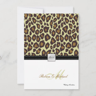 Elegant Leopard Wedding Invitation