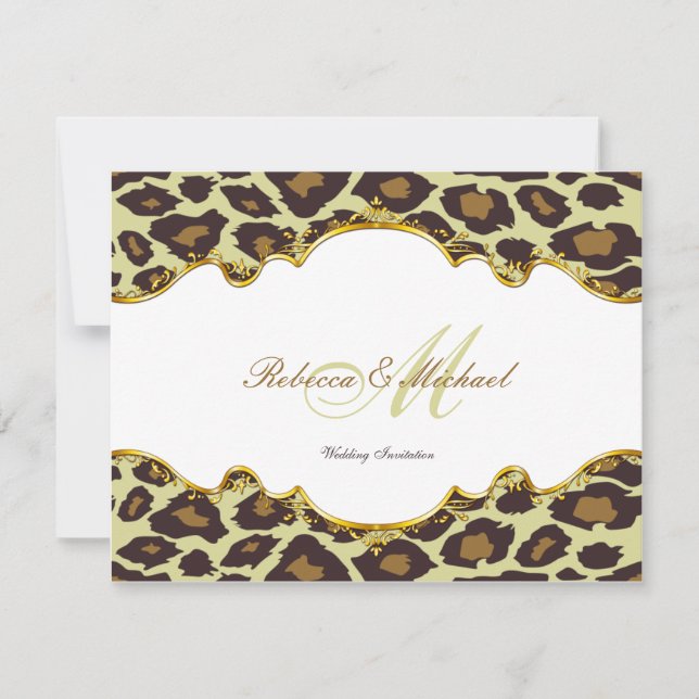 Elegant Leopard Wedding Invites (Front)