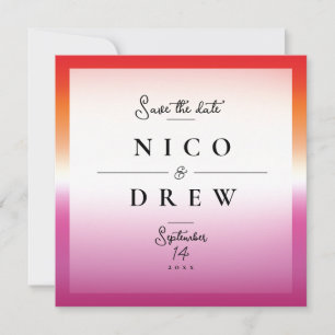 Elegant Lesbian Pride Wedding Save The Date