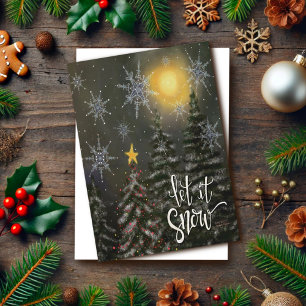Elegant Let it Snow Pretty Christmas Inspirivity Card